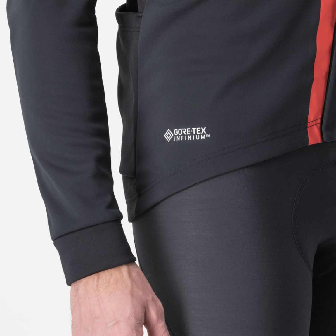Castelli Entrata sykkeljakke sort/rød herre