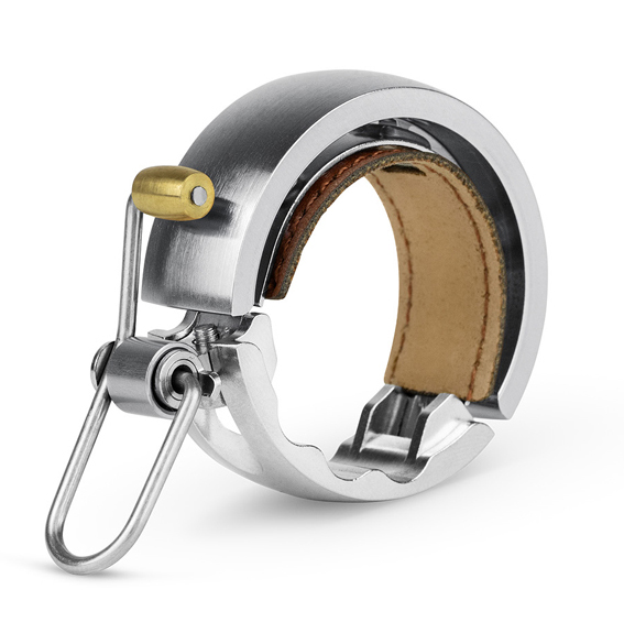 Ringeklokke til sykkel - Knog Oi Bell Luxe Large Ringeklokke Sølv
