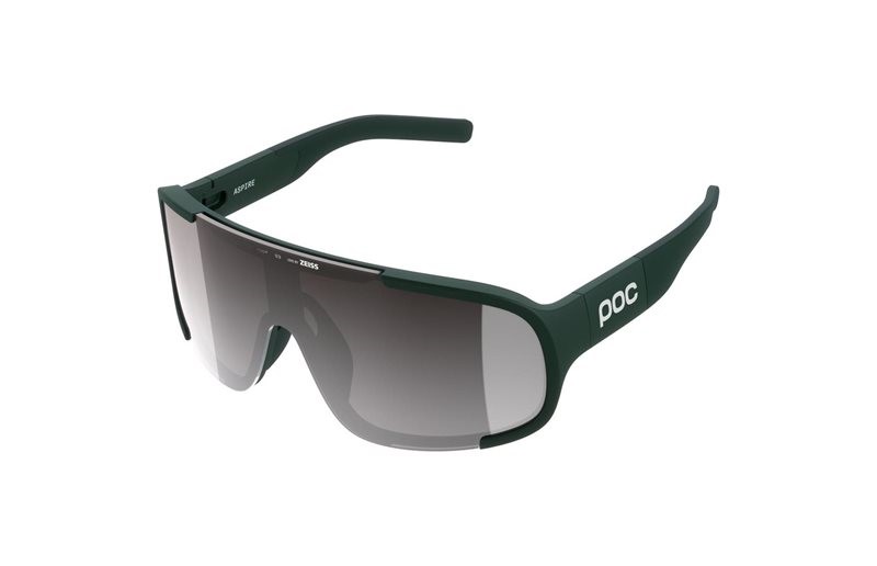 POC Aspire sykkelbriller pargasite green/clarity road/sunny silver