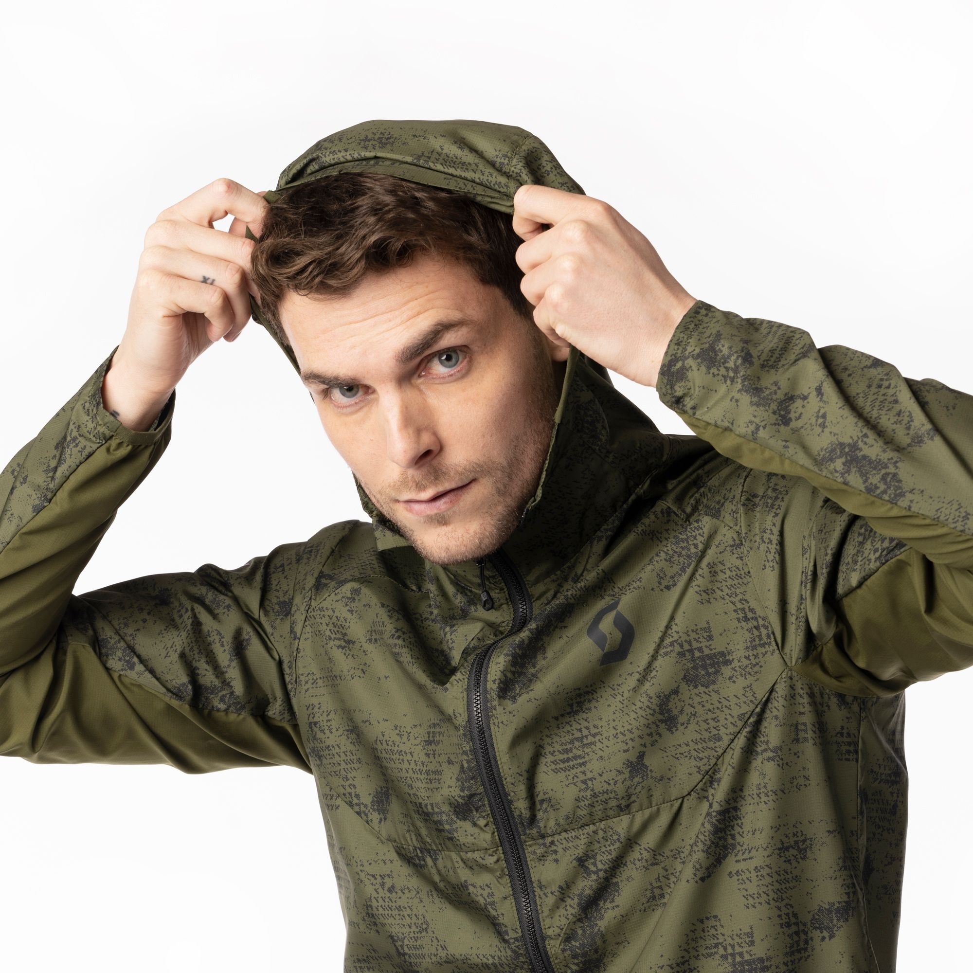 SCOTT Explorair Light Windbreaker sykkeljakke hay green/fir green herre
