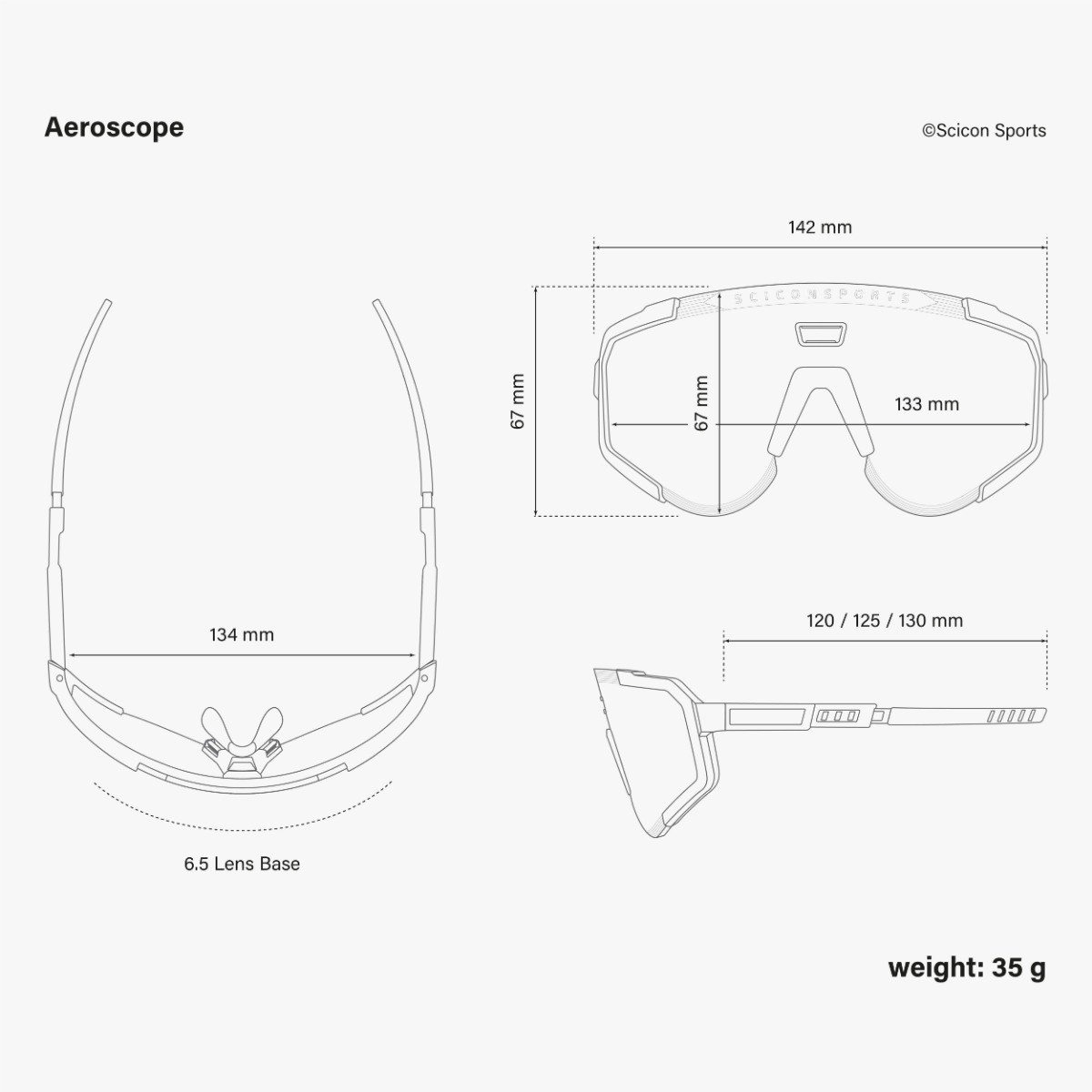 Scicon Aeroscope sykkelbriller White Gloss Photochromic Silver