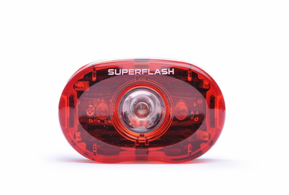 Baklys Superflash med batteri