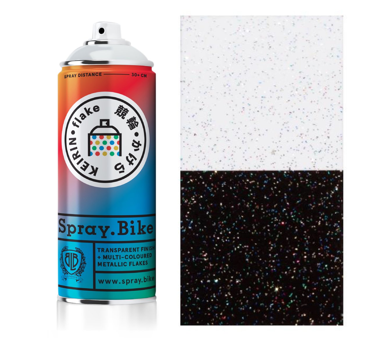 Sykkelmaling og sykkellak ÂÂÂÂÂ– Spray.Bike Klarlakk med multifarget glitter effekt 400 ml