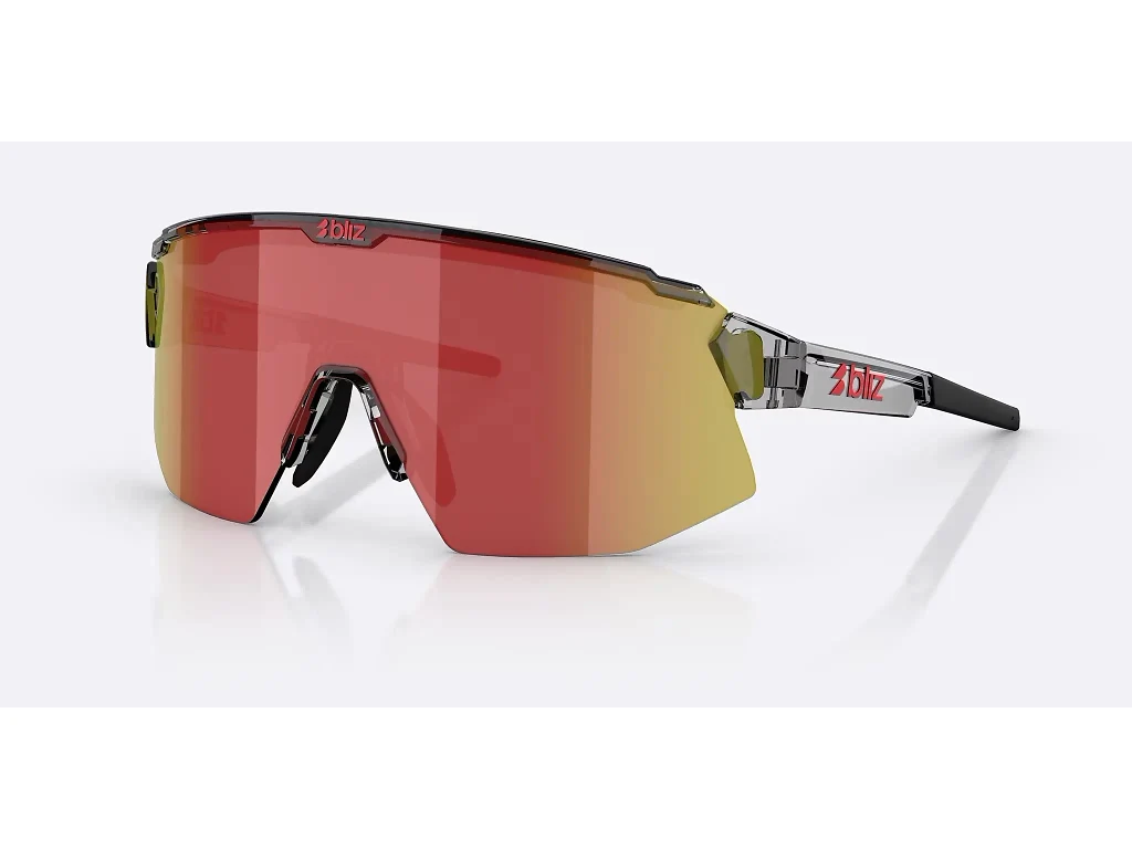 Bliz Breeze sykkelbriller transparent dark grey/brun/red multi
