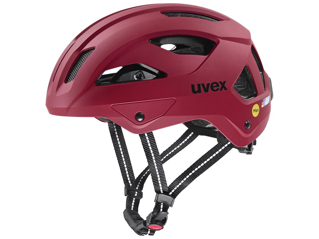 Uvex City Stride MIPS sykkelhjelm ruby