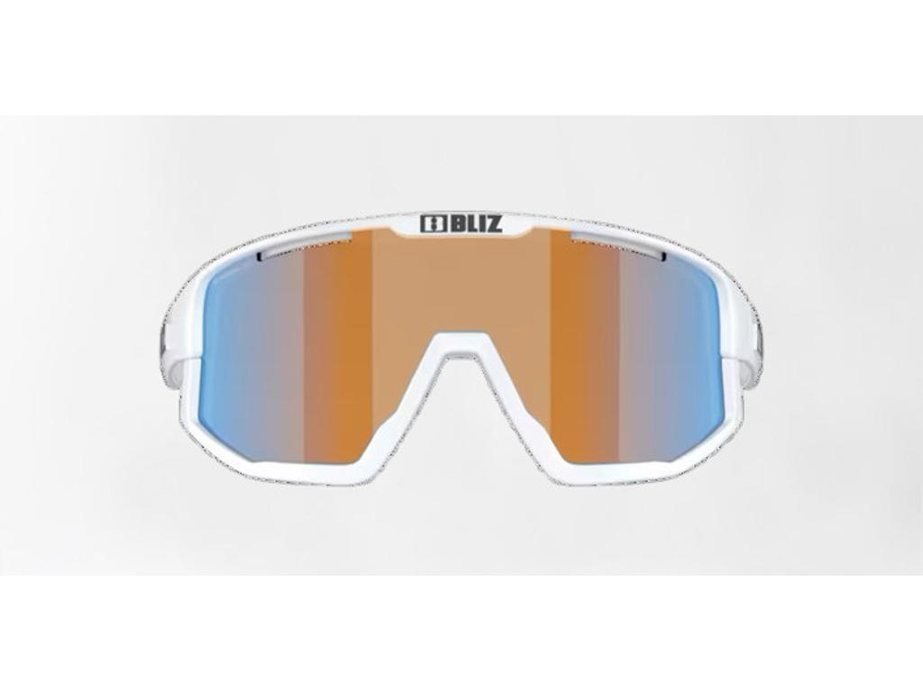 Bliz Fusion Small (25) sykkelbriller coral/orange mirror blue lens matte white