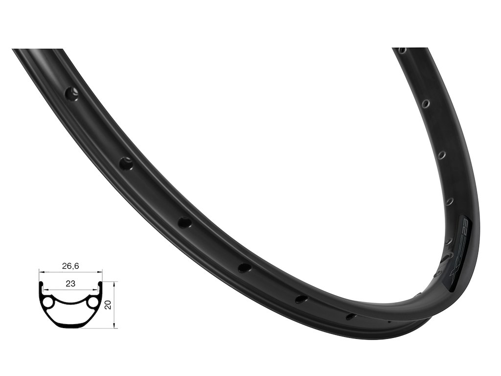 FORCE XC Basic felg 27,5" (584x23) aluminium 36 eikehull skivebrems svart