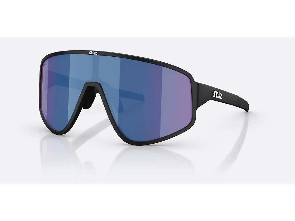 Matte black/blue mirror