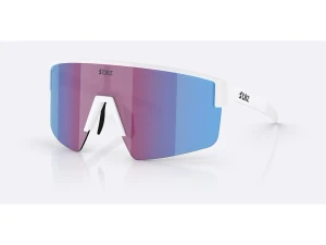 Bliz P004 Large sykkelbriller matt hvit/nano optics nordic light begonia violet/blue multi