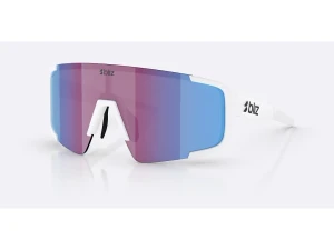 Bliz P003 Large sykkelbriller matt hvit/nano optics nordic light begonia violet/blue multi